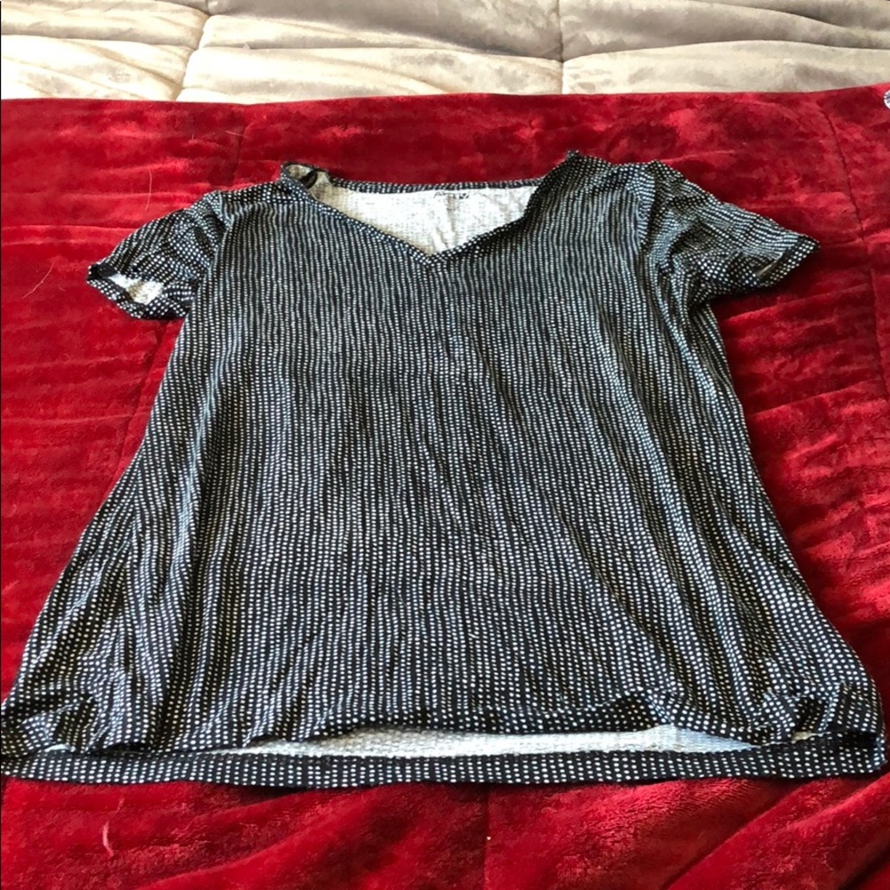 Black and White polka dot tee